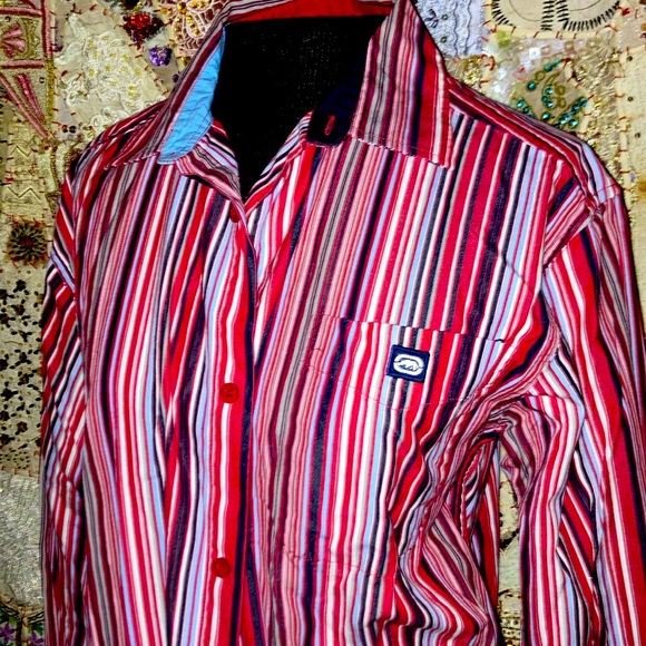 Multi colored 7 button colored blouse - Picture 2 of 2